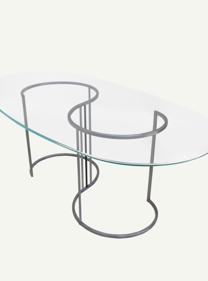 tavolo in vetro moderno ovale