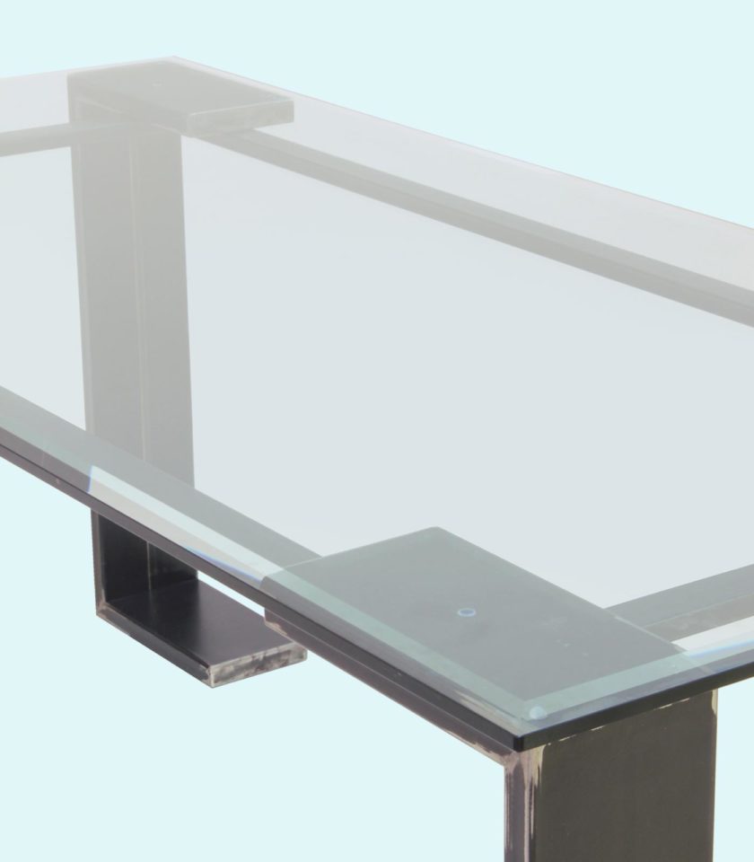 tavolo moderno in vetro, functional art